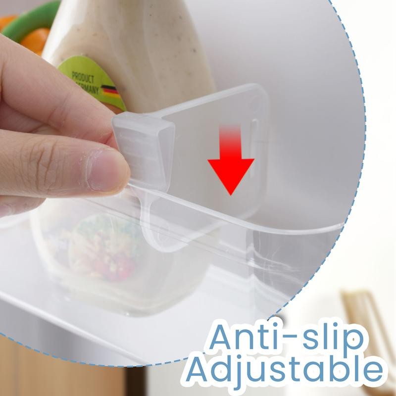 16 Counts Fridge Drawer Divider,Clear Refrigerator Organizer Bins Partition,Storage Baskets