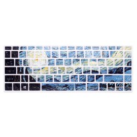 WYGCH Silicone Keyboard Cover Skin for HP Envy 13.3" 13-AD010NR 13-AD120NR 13-AD065NR Touch-Screen Laptop,Starry Night
