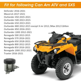 Upgrade Brake Fluid Reservoir, Foot Brake Master Cylinder Oil Cup Tank for Can Am Outlander 450 500 650 800 850 1000 Renegade 500 570 650 800 850 1000 Defender Maverick Traxter (OEM# 705601020)