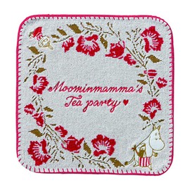 Marushin Moomin 1405039100 Mini Towel, Moomin, Mama's Tea Party, Handkerchief, 100% Cotton, Antibacterial, Odor Resistant, Cute, Present, Gift, Birthday