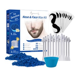Brazilian Wax Nose Hair Removal Kit with 30 Stoppers, Wax Removal, Nose Hair Wax, Men's, Women, Hair Removal, Nose Hair Treatment, Nose Hair Removal, Self