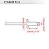 RATCHROLL 50 Pcs Open End Large Flange Blind Rivets 3.2mm