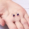 Philip Jones Lapis Heart Stud Earrings