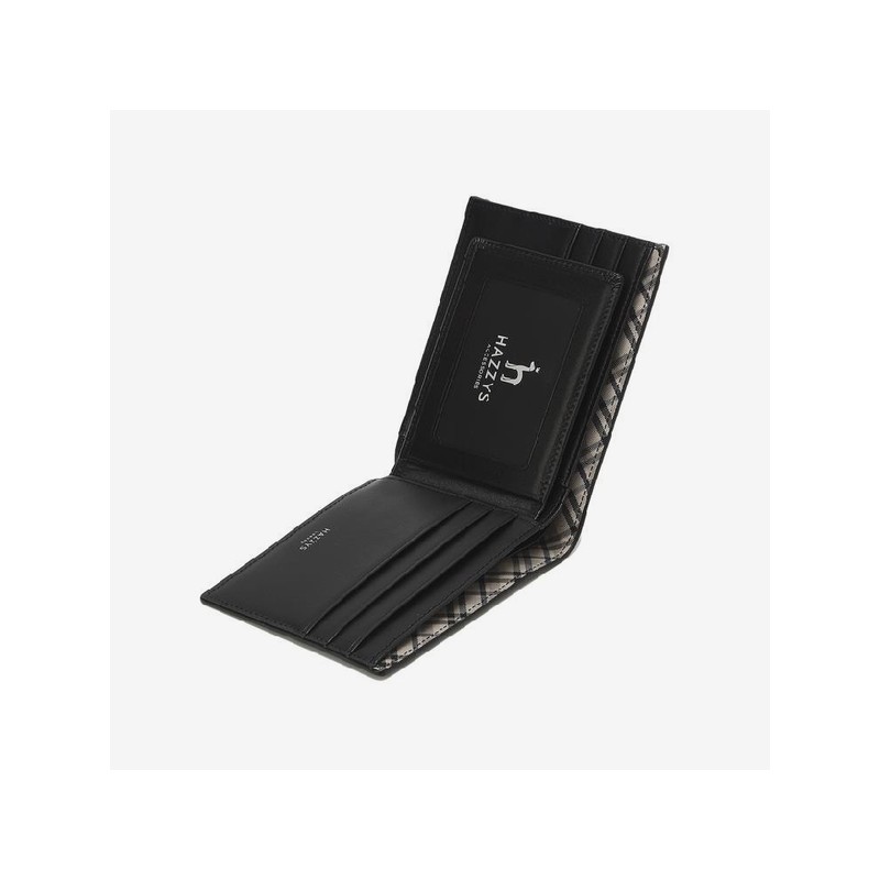 Hazzys (광주신세계)CHESTER 블랙 체크배색 소가죽 반지갑 HJWA5E281BK (Gwangju Shinsegae) CHESTER