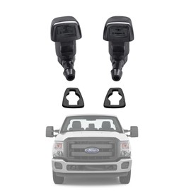 BC3Z-17603-A Premium Wiper Washer Nozzles Fit for Ford Super Duty F250-F550 2011 2012 2013 2014 2015 2016 | Windshield Washer Fluid Jet Nozzle | Easy to Install | 2 Pack, Ref BC3Z17603A
