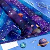 24 Sheets Starry Sky Pattern Scrapbook Paper, 12 Designs Scrapbook