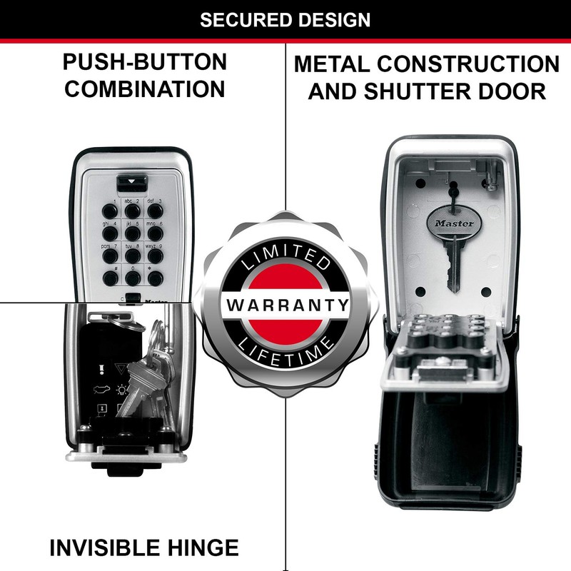 MASTER LOCK Push-Button Key Safe Wall Mounted, Medium 79 x