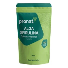 Suplemento Alga Spirulina Polvo Bolsa (240 Gr) - Pronat Sabor Natural                                                                                 