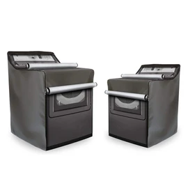 2Pack Washing machine cover,Fit for Outdoor Top Load and Front Load Machine,Washer Cover With Zipper Design for Easy Use,Waterproof Dustproof Moderately Sunscreen(gray)