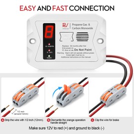 Protectmeter RV Propane Gas Detector, RV Carbon Monoxide and Propane Detectors, 12V DC, 3 Brackets Compatible with All Other Brands, Flush & Surface Mount, White Color