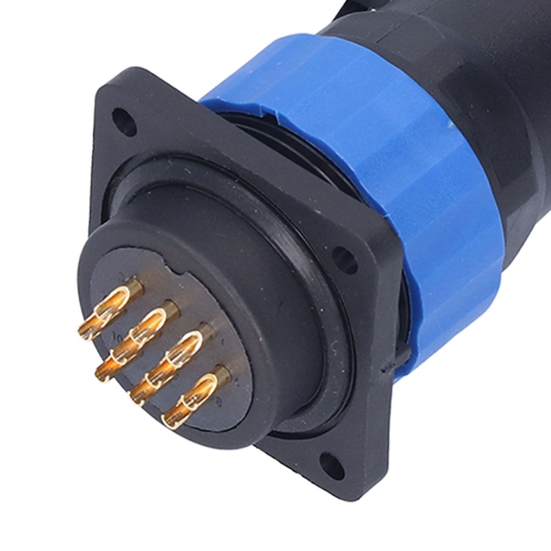 IP68 Waterproof Power Connector Male Female Square 4 Hole Aviation