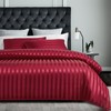 YASMENG Satin Duvet Cover 140 x 200 cm Red Stripe