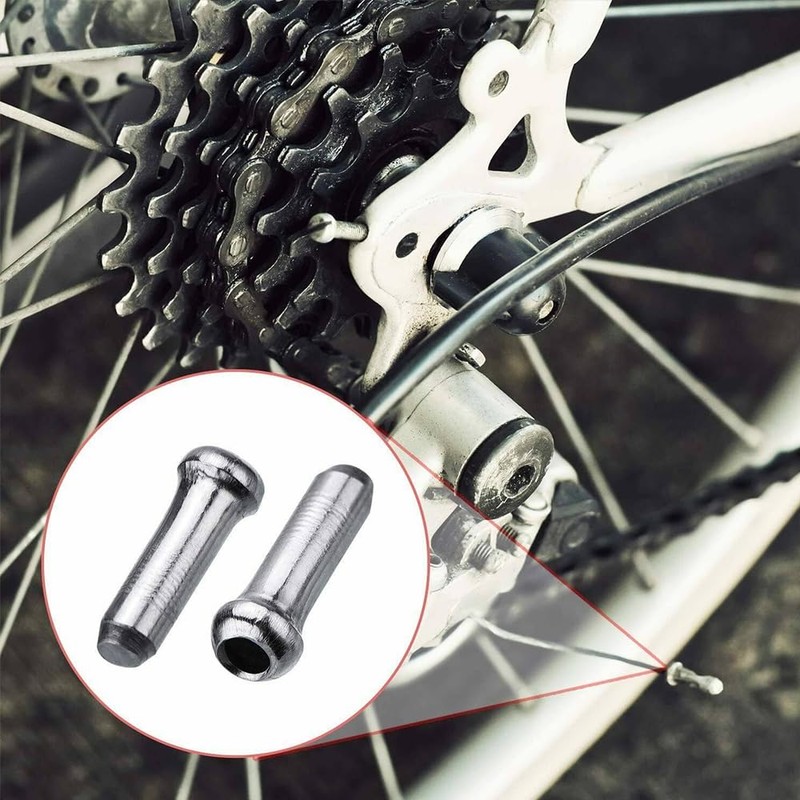 (100 Pieces) Bicycle Tip Cap, Brake Wire End Cap, Shift