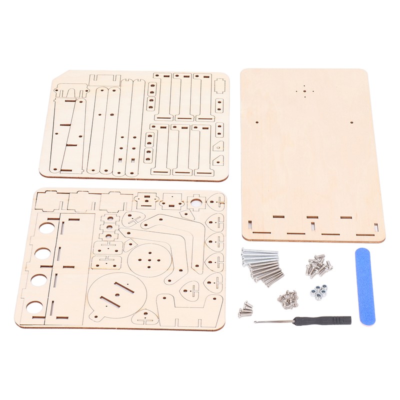 Robot Arm Building Toy Hydraulic Wooden Mechanical Model Tool Set
