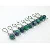 Green & Purple Wire Loop Stitch Markers for Knitting, Snag