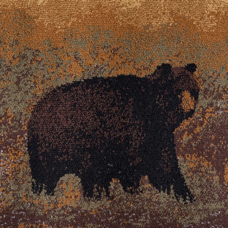 Sierra Bear Red 3x10 Runner Rug for Hallway & Walkway,