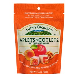 Liberty Orchards, Aplets & Cotlets - Applet & Apricot Lokum Candy - Vegan Turkish Delight 4.5oz