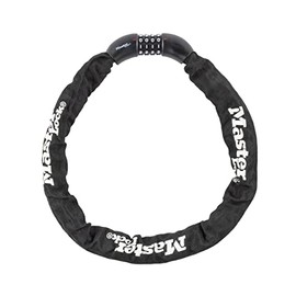 Master Lock 3ft Long x 5/16in (8mm) Diameter Hardened Steel Chain with Integrated Resettable Combination Lock
