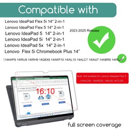 KEANBOLL 3 unidades diseñadas para Lenovo Ideapad Flex 5 / 5i 14 2 en 1 y Lenovo IdeaPad 5 /5i / 5 x 14 2 en 1 protector de visualización táctil para portátil (14 pulgadas), antideslumbrante y