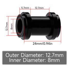 YaderJove Bicycle Rear Shock Bushings Cycling Absorber Bearings Compatible Installation 8mm x 24mm