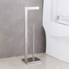 GERZWY Toilet Paper Holder Free Standing with Reserve, SUS 304