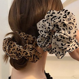 3pcs Leopard and Cheetah Prints, Retro Leopard Pattern Slats,large Hair Bunches