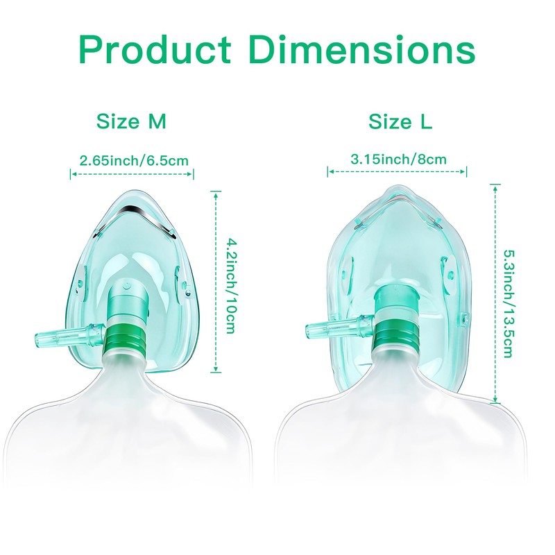 ANSNF High Flow Oxygen Mask for Adult, Non-Rebreather with Reservoir