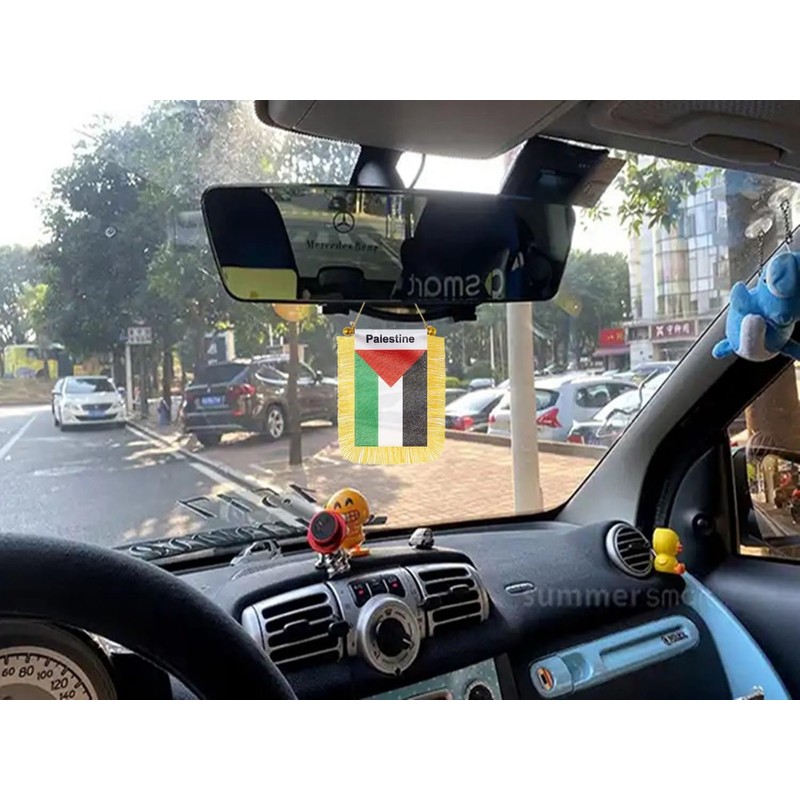 2 Pack Palestine Wall Flags Banner, Mini Palestinian Hanging car