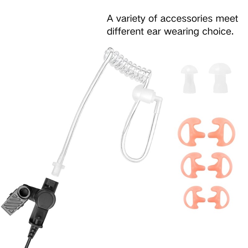 CP200 CLS1410 Earpiece w/Mic for Motorola Radio, Surveillance Headset for
