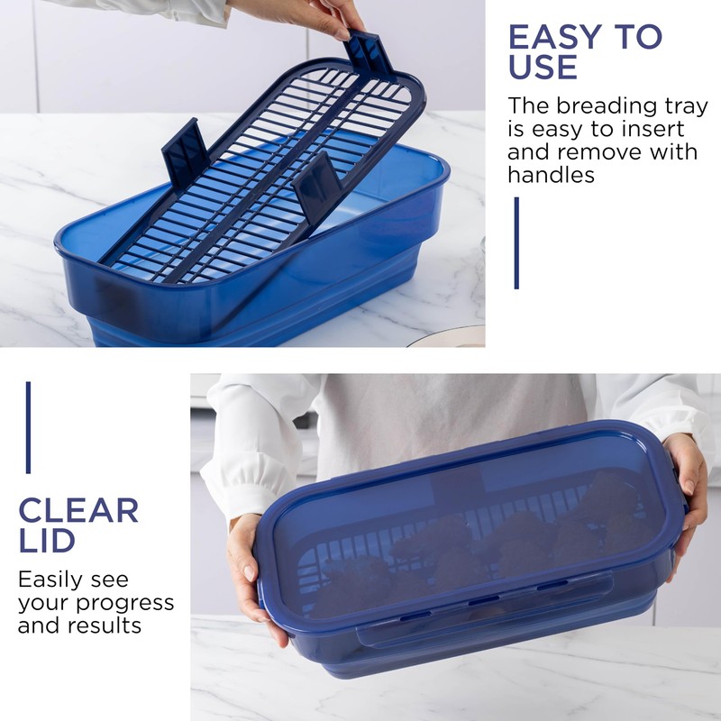 COOK WITH COLOR Collapsible Batter Bowl - Mess Free Breading