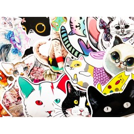 Cute Fat Grumpy Cat 50 Cute Fat Grumpy Anime Cat Kitty Stickers For Laptop Phone Girls Teens #BG