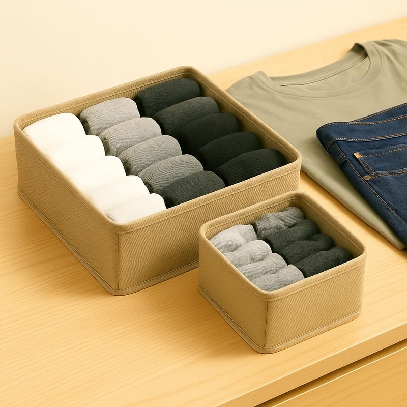Bermondsey Division Set of 6 Drawer Organiser Stone Divider Drawer