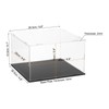 sourcing map Acrylic Clear Display Case for Collectibles Self-Assemble Display