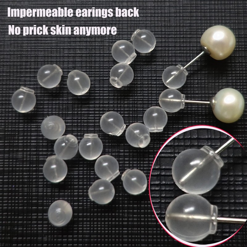 OwlkOrmy 102pcs Comfort Impenetrable Soft Safety Earring Backs TPE Medical