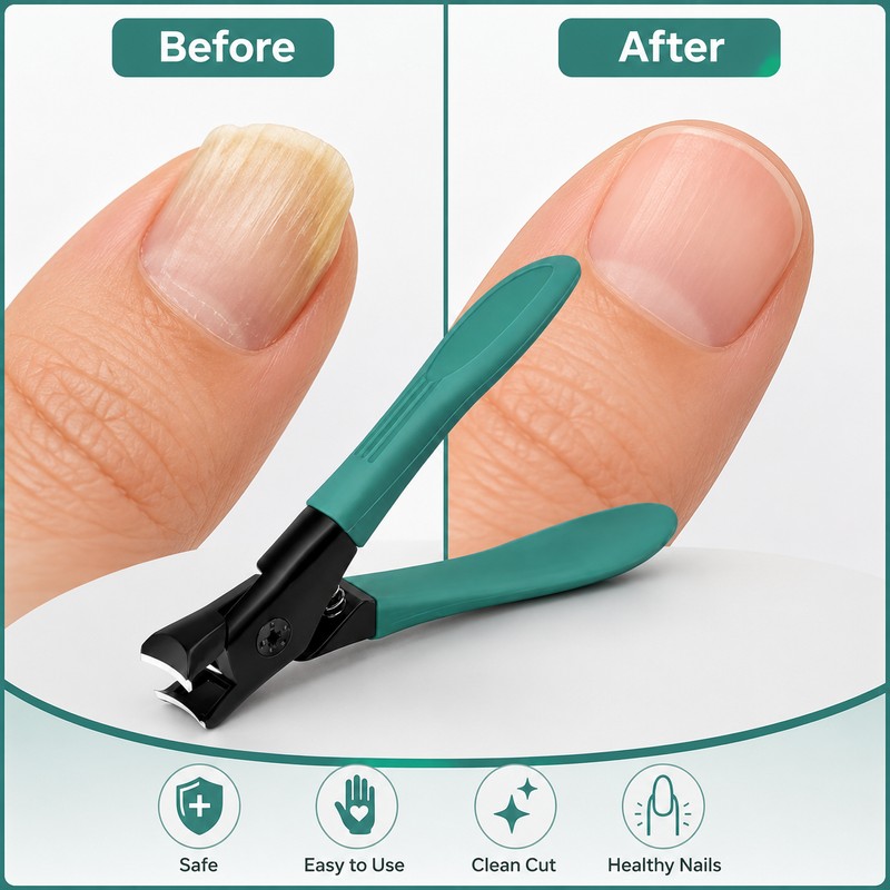 Wide-Jaw Stainless Steel Nail Clipper for Thick Nails – Sharp