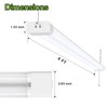 hykolity 4 Pack 4FT LED Shop Light, Linkable Utility Shop