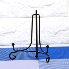 MOUMOUTEN 1 pcs 4-12 Inch Display Stand, Black Iron Easel Plate Display Photo Holder Stand Displays Picture Frames Stand for Displaying Pictures Bowls Plates Books Arts(6 Inch)