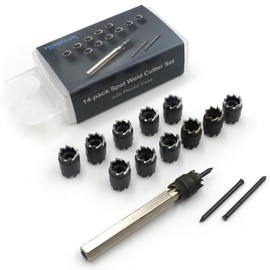 Spot Weld Cutter, Sheet Metal Hole Cutter, Punch Remover Panel Separator for Power Drill Welding Auto Body Work Tool, 3/8 Inch Drill Bit Tool (14-Pack)