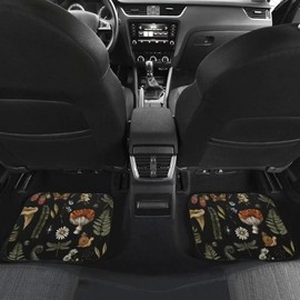 Tomeusey Mushroom Car Floor Mats 4 Pcs All-Weather Car Mats,Waterproof Fit Automotive Floor Carpet for Cars Trucks SUV,Universal Floor Liner Car Accessories