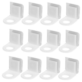Cabilock 20pcs Wall Mounted Shampoo Holder Shelf Brackets White Pump Bottle Hanger Wall Mount Clothes Shelf Brackets Pp