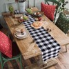 Table Runner White and Black Buffalo Plaid Table Runner Checkered