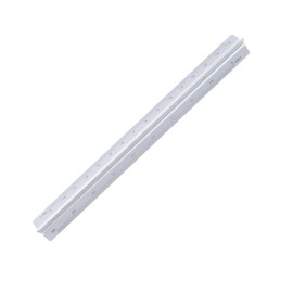 Triangular Scale Ruler, 5.9 inches (15 cm), 12 Types, Aluminum Alloy, Construction Drawing, Reading, Storage Case Included, 1/20 1/25 1/50 1/75 1/100 1/125 and 1/100 1/200 1/250 1/3000 1/400000 1/400