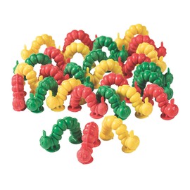 Fun Express Mini World of Eric Carle Caterpillar Counters Set - Colorful Educational Toy for Counting, Sorting, and Learning Fun - 72-Piece