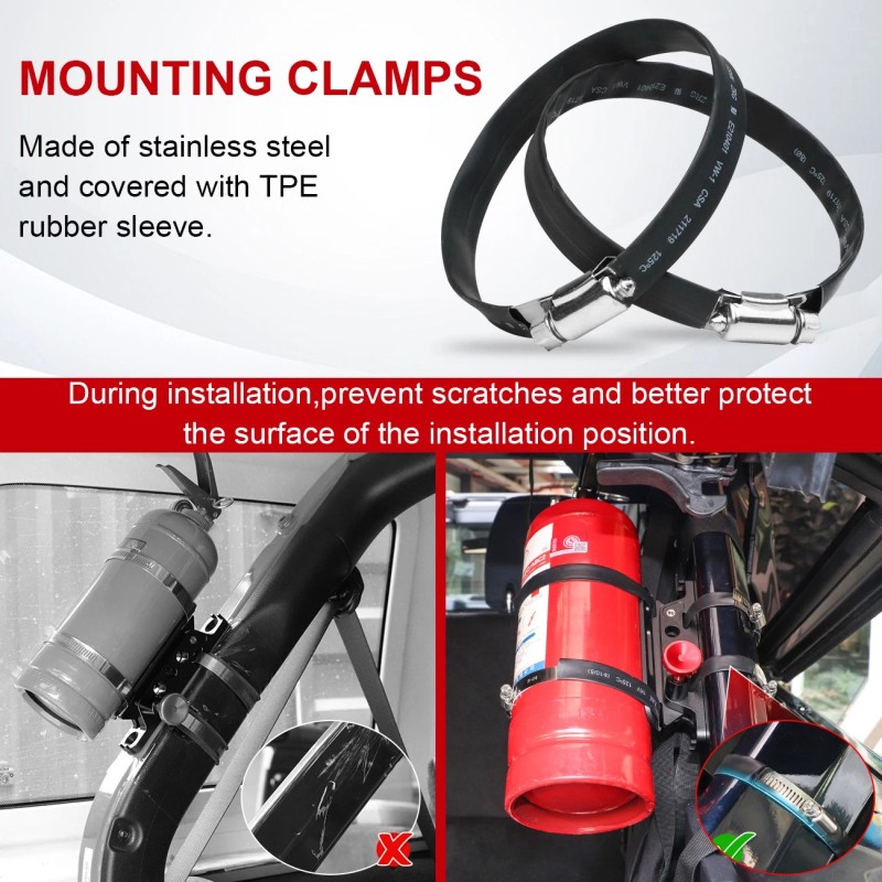 mfc Fits For Jeep JKU Car Roll Bar Fire Extinguisher