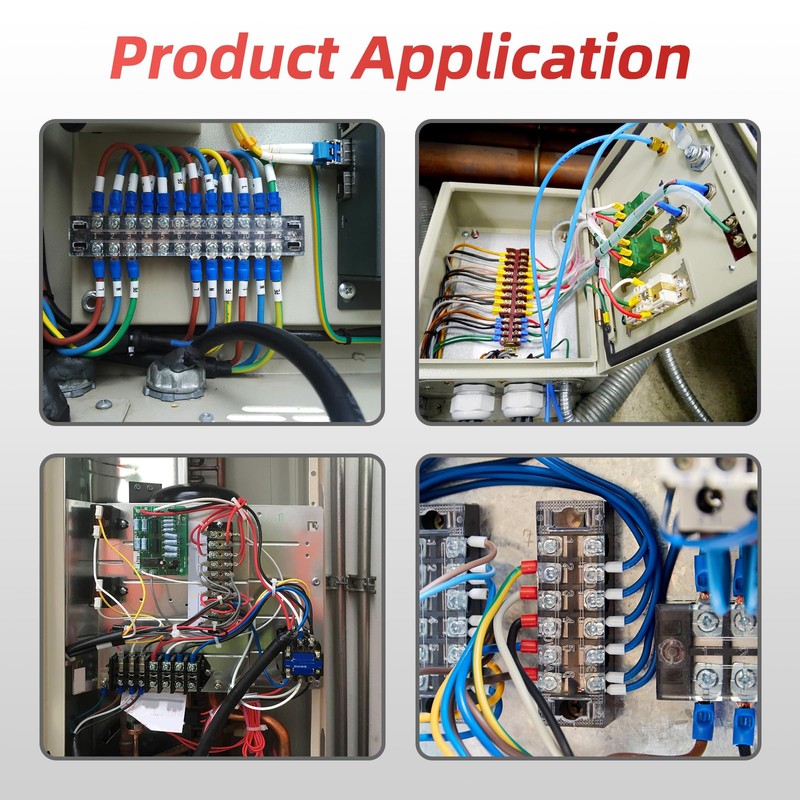 APIELE 15A Screw Terminal Block 12 Position Dual Row Covered