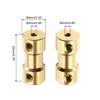 sourcing map 8Pcs 2mm to 2mm Brass Shaft Coupling Joint