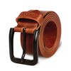 Cartvelli Men's Genuine Leather Belt, Black, 40 mm, Made in