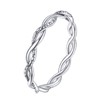 Dainty Twisted Rope Ring Stackable Sterling Silver Simple Thin Rings