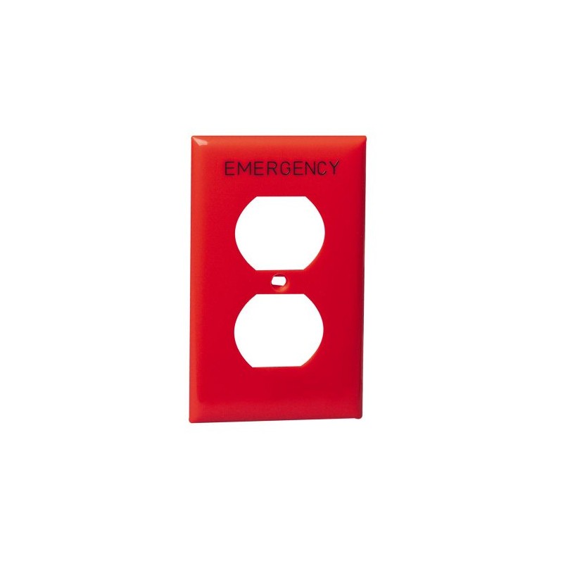Leviton 1-Gang Duplex Device Receptacle Wallplate, Standard Size, Thermoplastic Nylon,
