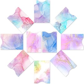 10 PCS RFID Blocking Sleeves, Credit Card Holder for Women Men Protect Cards Identity from Electronic Theft Travel Case Set - Color: Pink Marble Style